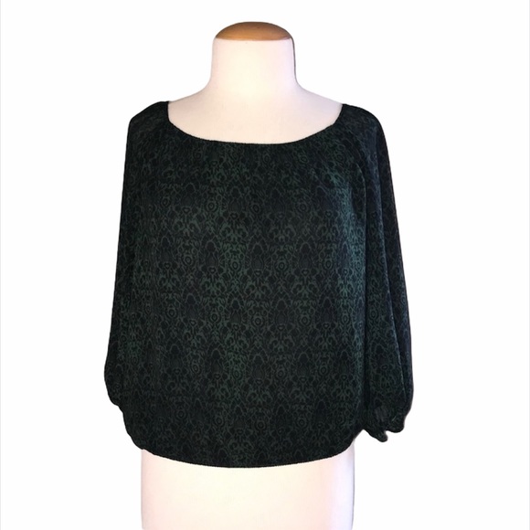 Vince Camuto Tops - Vince Camuto sheer green and black top